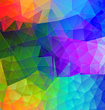 Polygonal abstract with bright colors