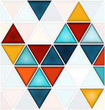 Triangles background with white copy space