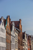 Old gables in the historic center of Lubeck