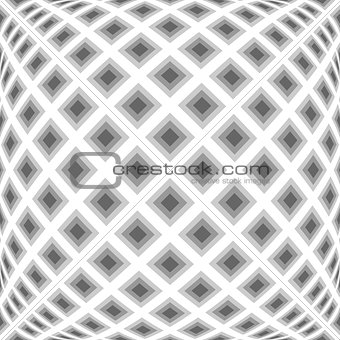 Design monochrome warped diamond pattern