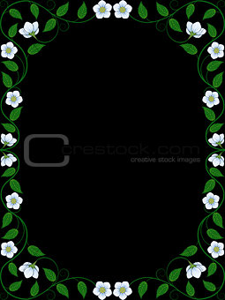 Vintage floral frame. Decorative pattern