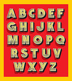 Retro vintage font type. Vector alphabet