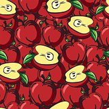 Apples fruits sketch drawing seamless background