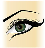 beautiful female green eye