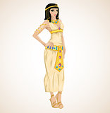 beautiful girl stylized into Cleopatra