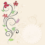 vintage floral card