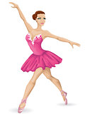 Vector beautiful ballerina illustration