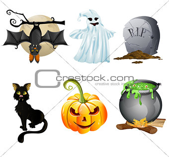  illustration of collection of Halloween icon set
