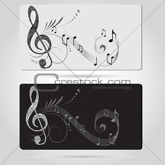 Music cards templates