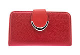 red purse on a white background