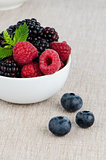 Bowl of berries fruits 