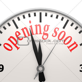 Opening soon clock