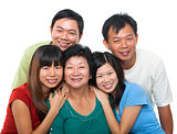 Asian family portrait. 