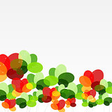 Abstract background with Flowers. Vector Illustration