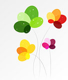Abstract background with Flowers. Vector Illustration
