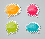 Speech Bubbles Stickers Vector Illustration