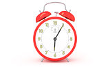 red alarm clock