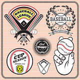 set of vector emblems and signs for baseball