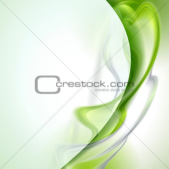Abstract green wave background