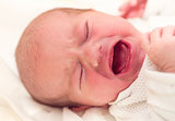 crying newborn baby in the hospital