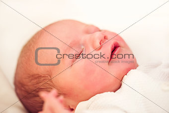 sleeping newborn baby in the hospital