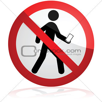 No texting while walking