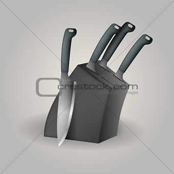 Illustration of knife set