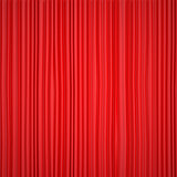 Closed red curtain lit Spotlight