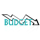 Budget down arrow