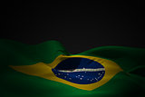 Brazil flag waving