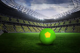 Bright green and yellow football