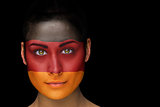 German football fan in face paint