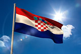 Croatia national flag on flagpole