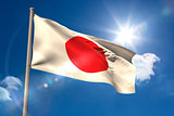 Japan national flag on flagpole