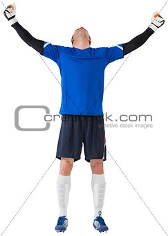 Goalkeeper celebrating a win