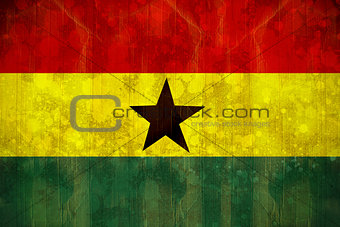 Ghana flag in grunge effect