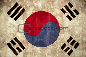 Korea republic flag in grunge effect