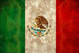 Mexico flag in grunge effect