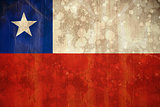 Chile flag in grunge effect