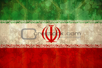 Iran flag in grunge effect