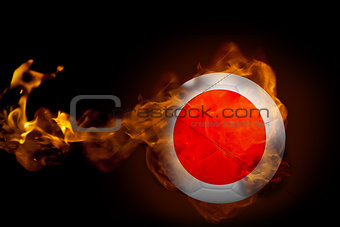 Fire surrounding japan ball