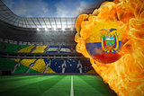 Fire surrounding ecuador flag football