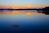Last splash. Lake Engozero, North Karelia, Russia