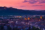 City of Alba at evening.