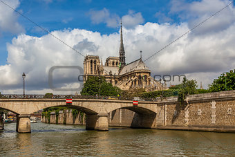 Notre Dame de Paris Cathedral in Paris, France.