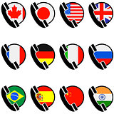 Country phone icons