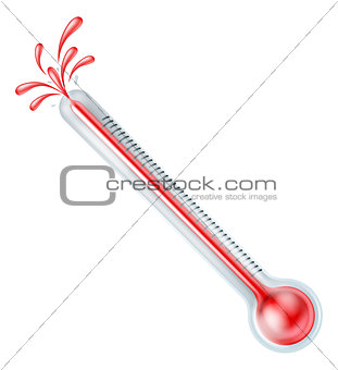 Bursting hot thermometer