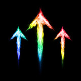 Three fire arrows