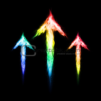 Three fire arrows