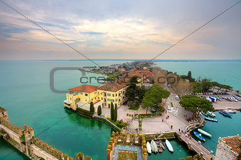 View on Sirmione and Lake Garda from the castle.